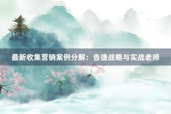 最新收集营销案例分解：告捷战略与实战老师